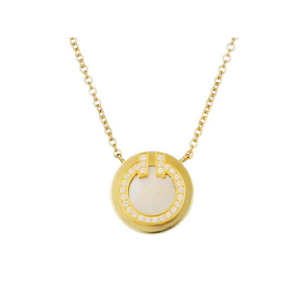 Tiffany T Two Circle Diamond Mother Of Pearl Necklace Yellow Gold Tiffany T Two Circle Diamond Mother Of Pearl Necklace Yellow Gold